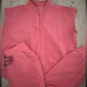 Women's coral scrub set